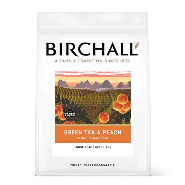 Birchall Loose Green Tea & Peach (125 Gr)