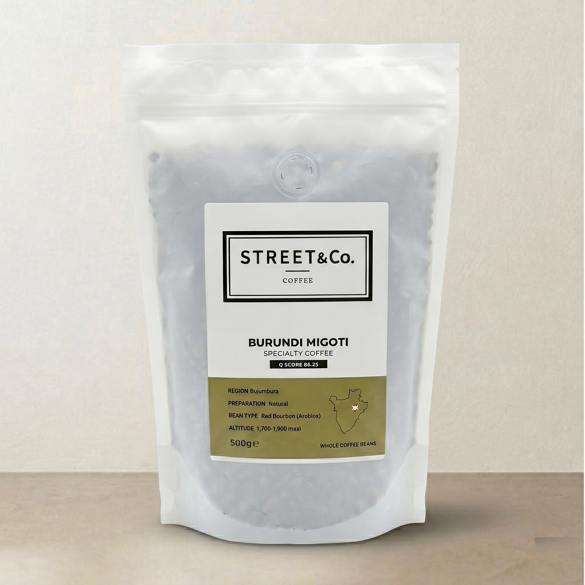 Street & Co Burundi Smooth Speciality Coffee (Q Score 86.25) (20% Off)