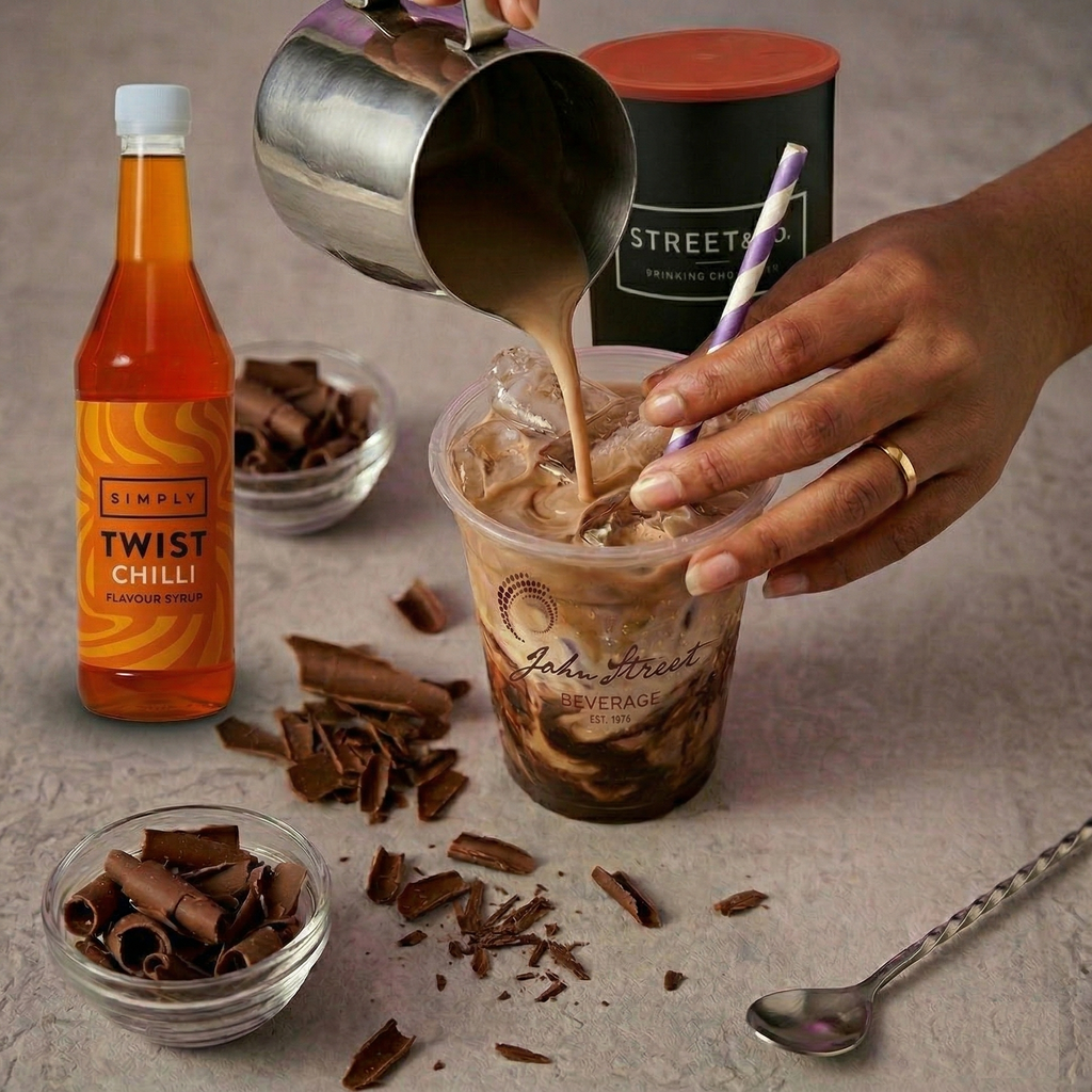 Hot Honey Iced Chocolate - John Street Beverage Espresso