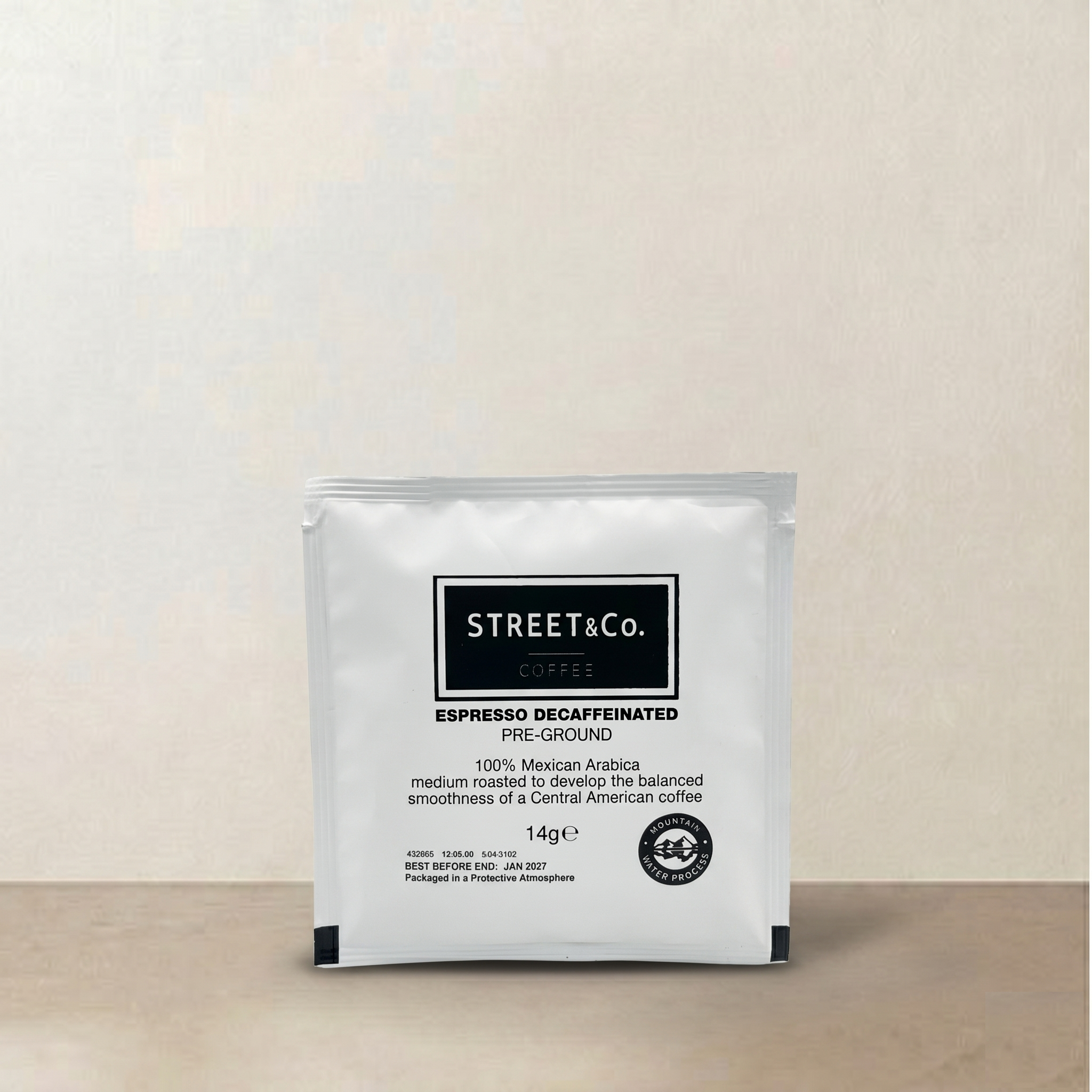 Street & Co Decaf Espresso Pre Ground Sachets 100 x 14g