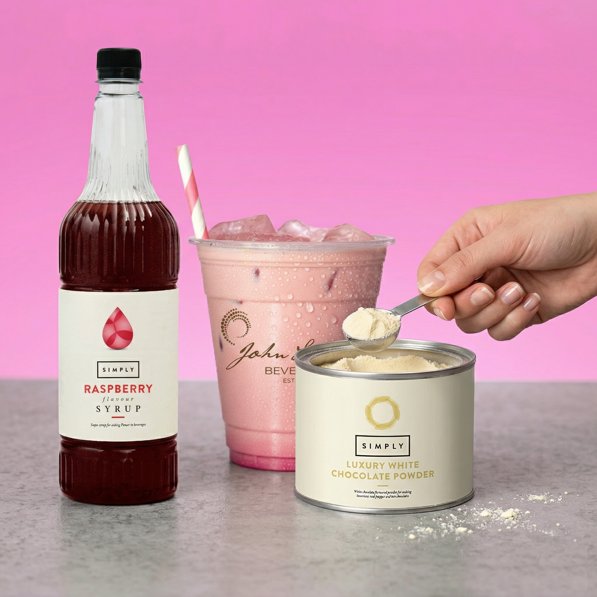 Raspberry Ripple Iced Chocolate